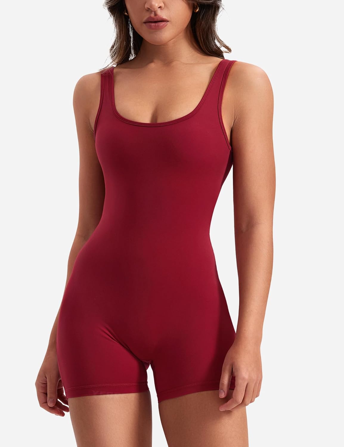 One Piece Workout Jumpsuits for Women Backless Tummy Control Sleeveless Jumpsuits  Back Scrunch Yoga Romper