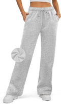 Womens Sweatpants  Baggy Wide Fleece Lined Straight Leg Pants