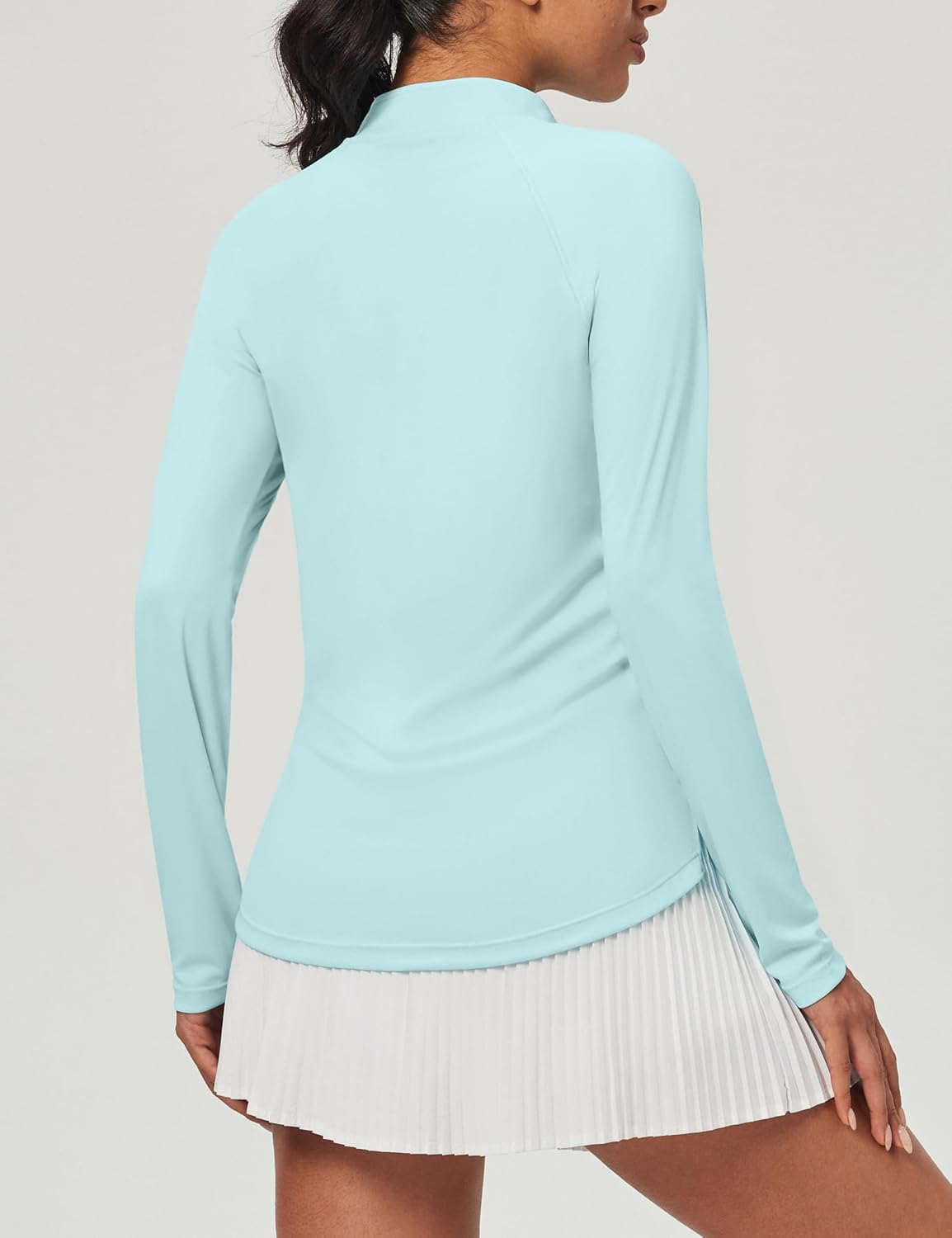 Womens Long Sleeve Workout Tops Golf Shirts for Woman UPF 50+ UV Sun Protection SPF Shirts Quarter Zip Pullover
